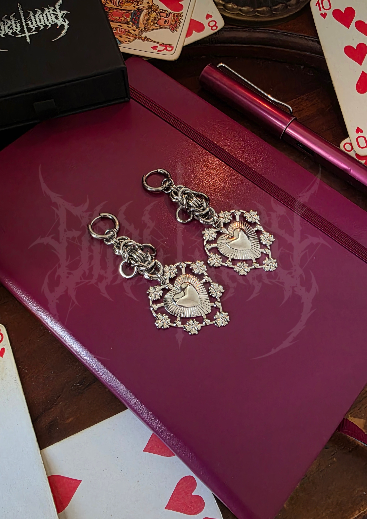 BOUCLES D'OREILLES "QUEEN OF HEARTS"