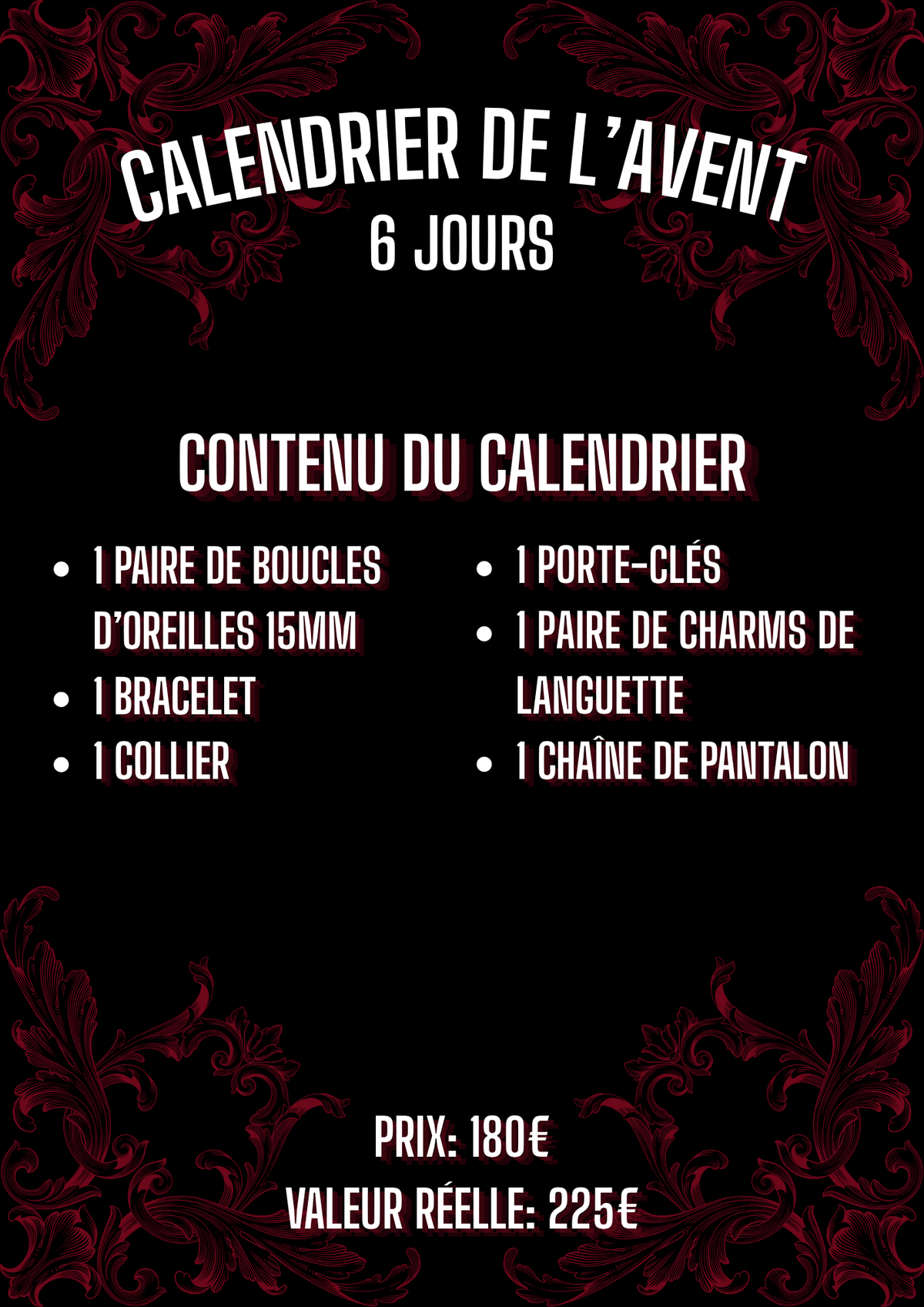 CALENDRIER DE L'AVENT - 6 JOURS